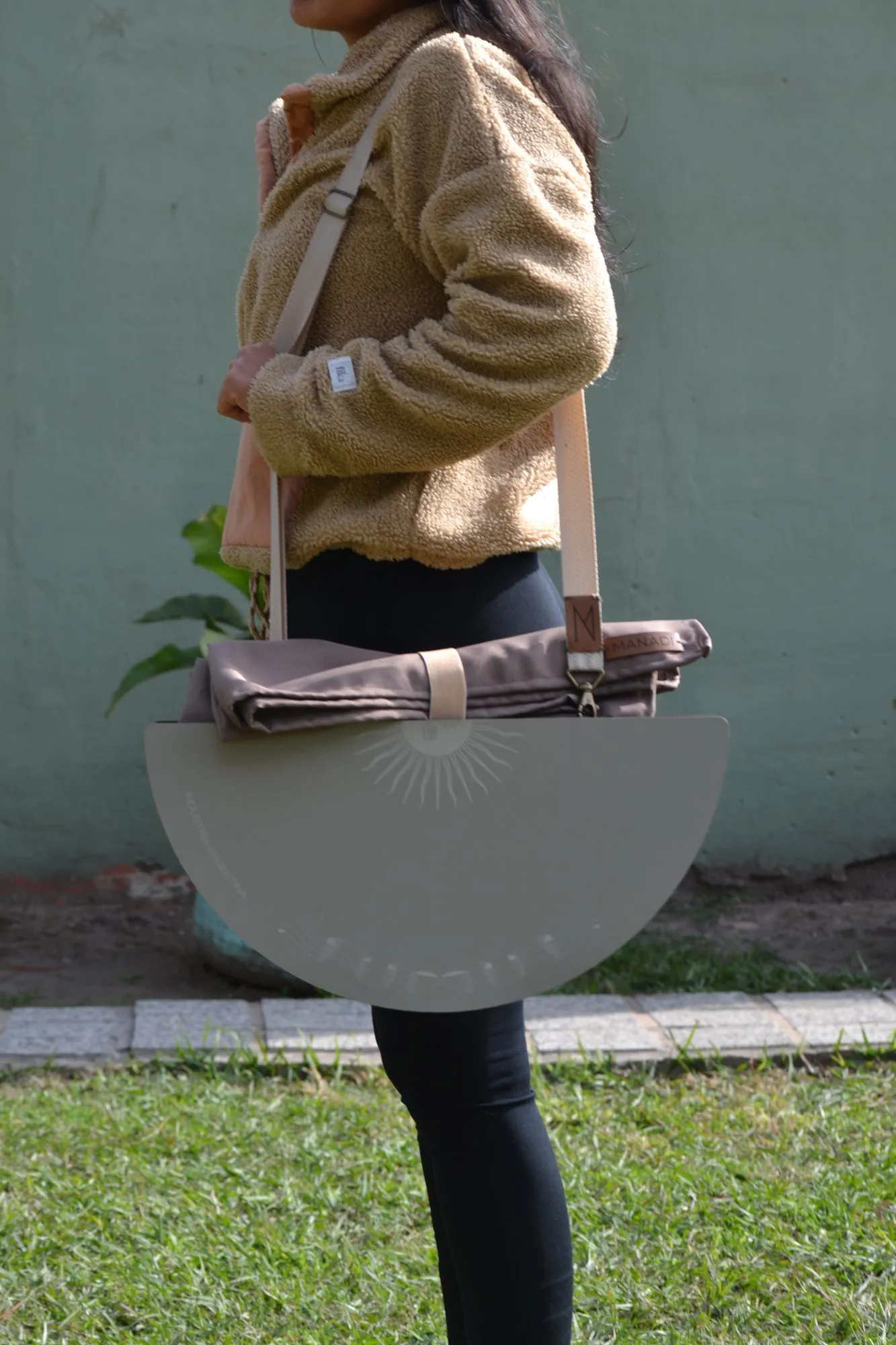 La mesa plegada, lista para transportar