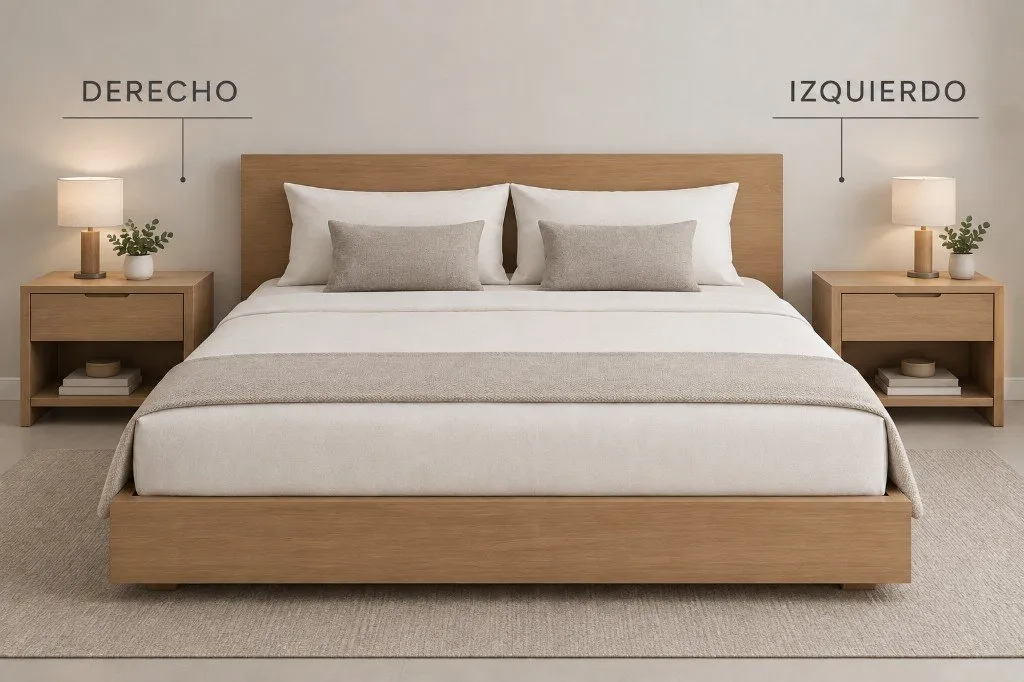 Cama con mesitas a ambos lados, para elegir organizador derecho o izquierdo