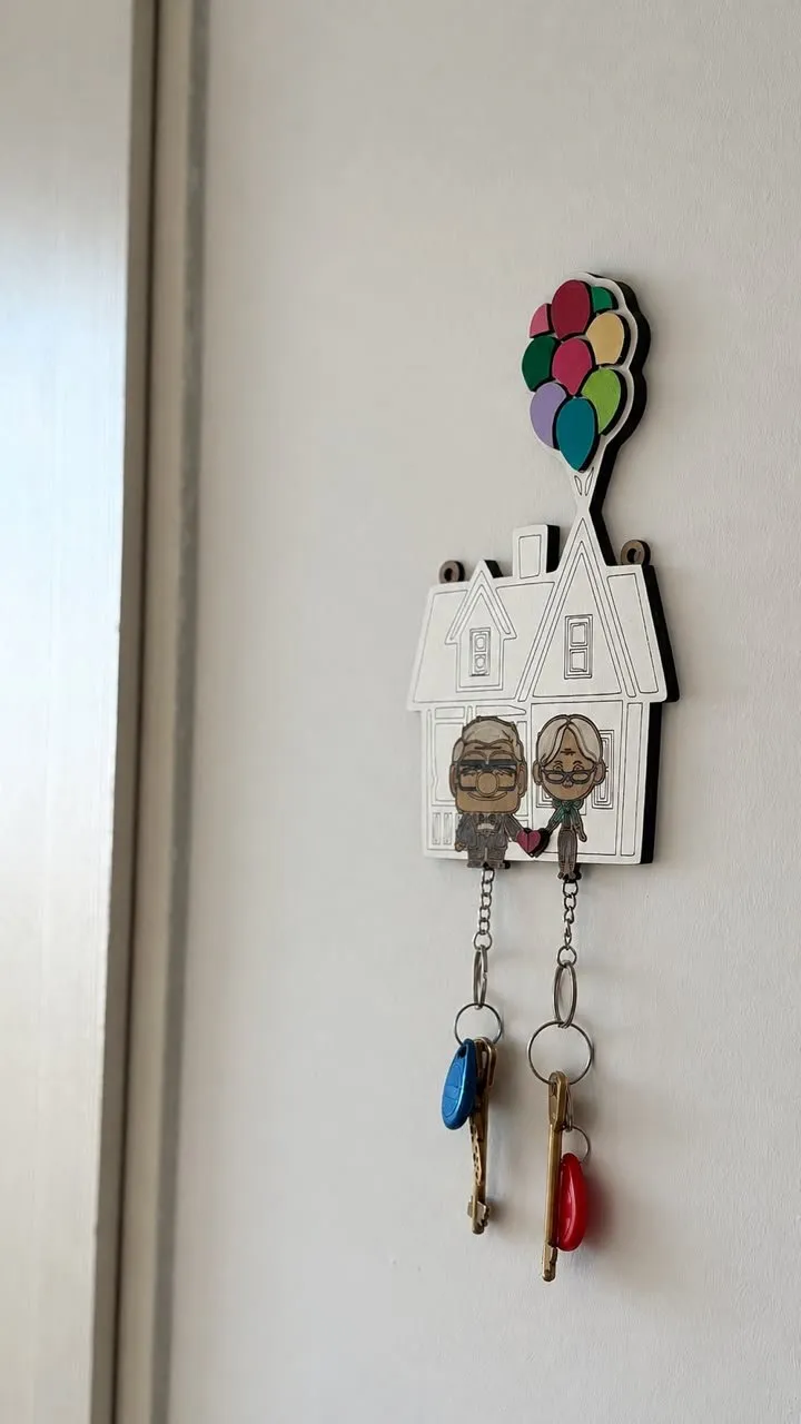 Portallaves con la casa y los globos de la película Up